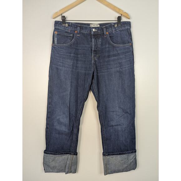 Free People We The Free Slim Shade Selvedge Jeans in Deep Indigo - Picture 2 of 13